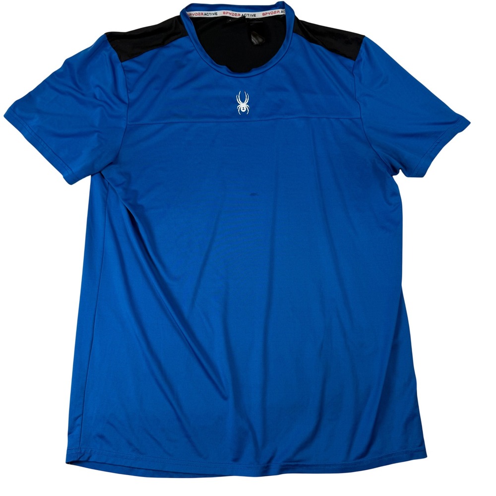Spyder Active Mens Large Blue Short Sleeve Performance T-Shirt ProWeb Athletic